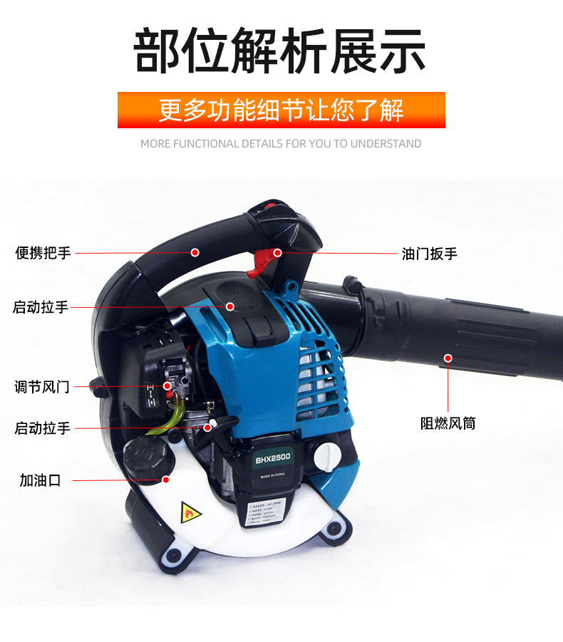 EB260工地公路吹灰消防農用養殖大棚授粉鼓風手提式汽油吹風機
